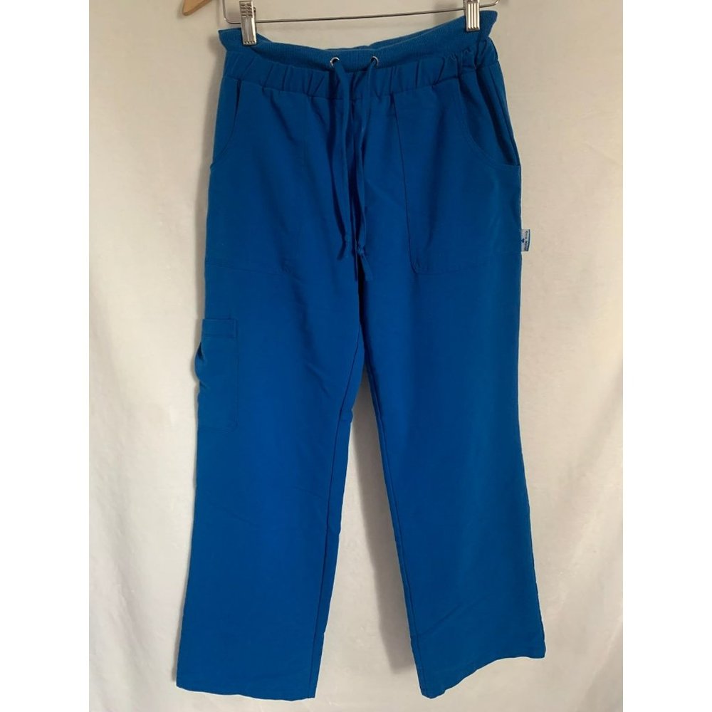 Nurse Mates SMALL blue cargo scrub pants
